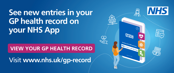 See new entries in your GP health record on your NHS app. Full text below